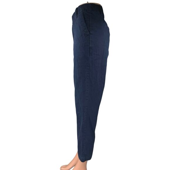 Banana Republic Slim Fit Authentic Chino Navy Blue Straight Trouser Pants Size 6 - Picture 2 of 5